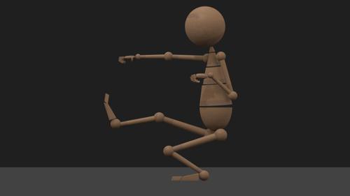 IK Rigged Wooden Character preview image